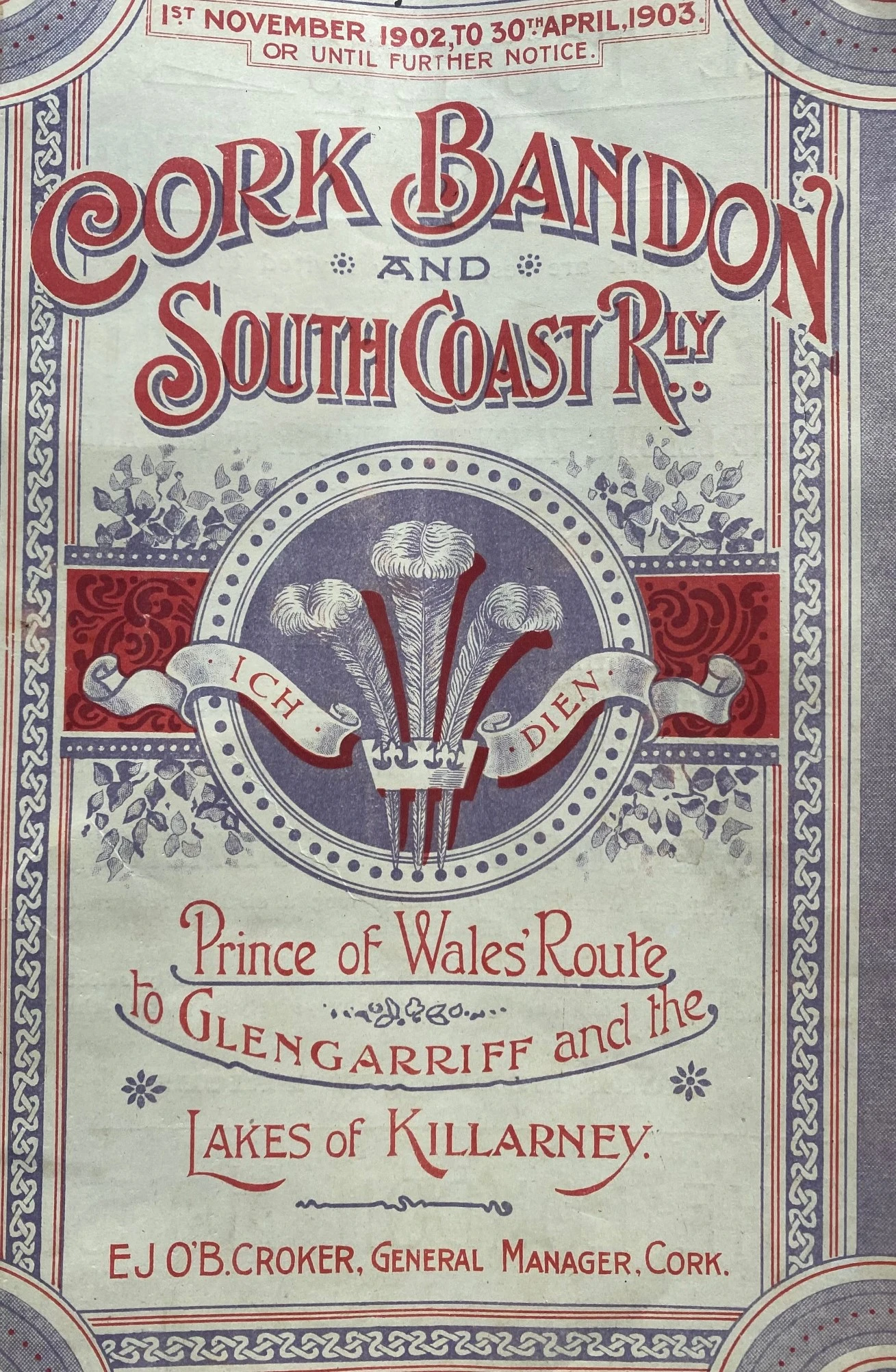 Cork Bandon & South Coast Railway – Prince of Wales Route – Poster