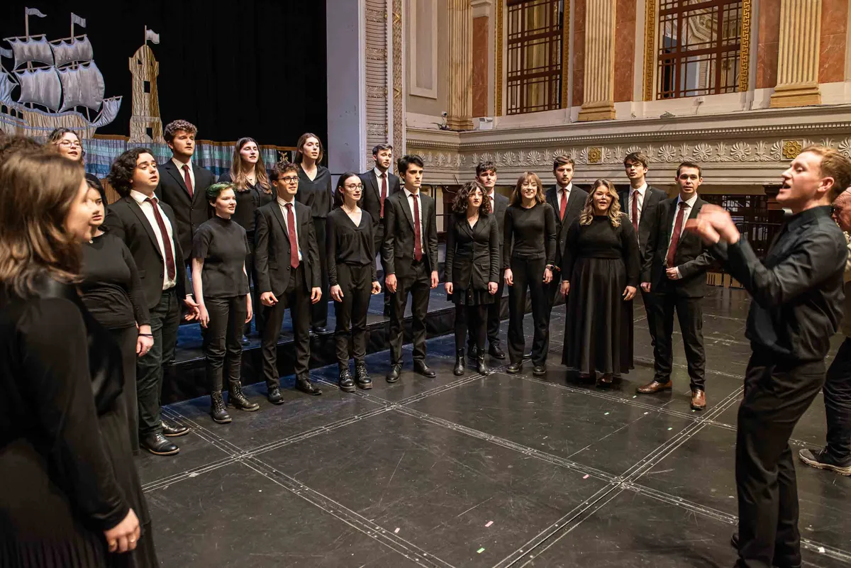 UCC Singers pictured at the launch of the Cork International Choral Festival at Cork City Hall