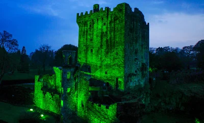 Castle lit in green for St Patrick's Day parades across County Cork 2023